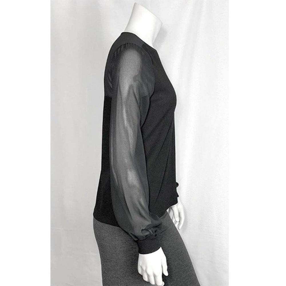 REISS Miranda Sheer Sleeve Top - Picture 4 of 9